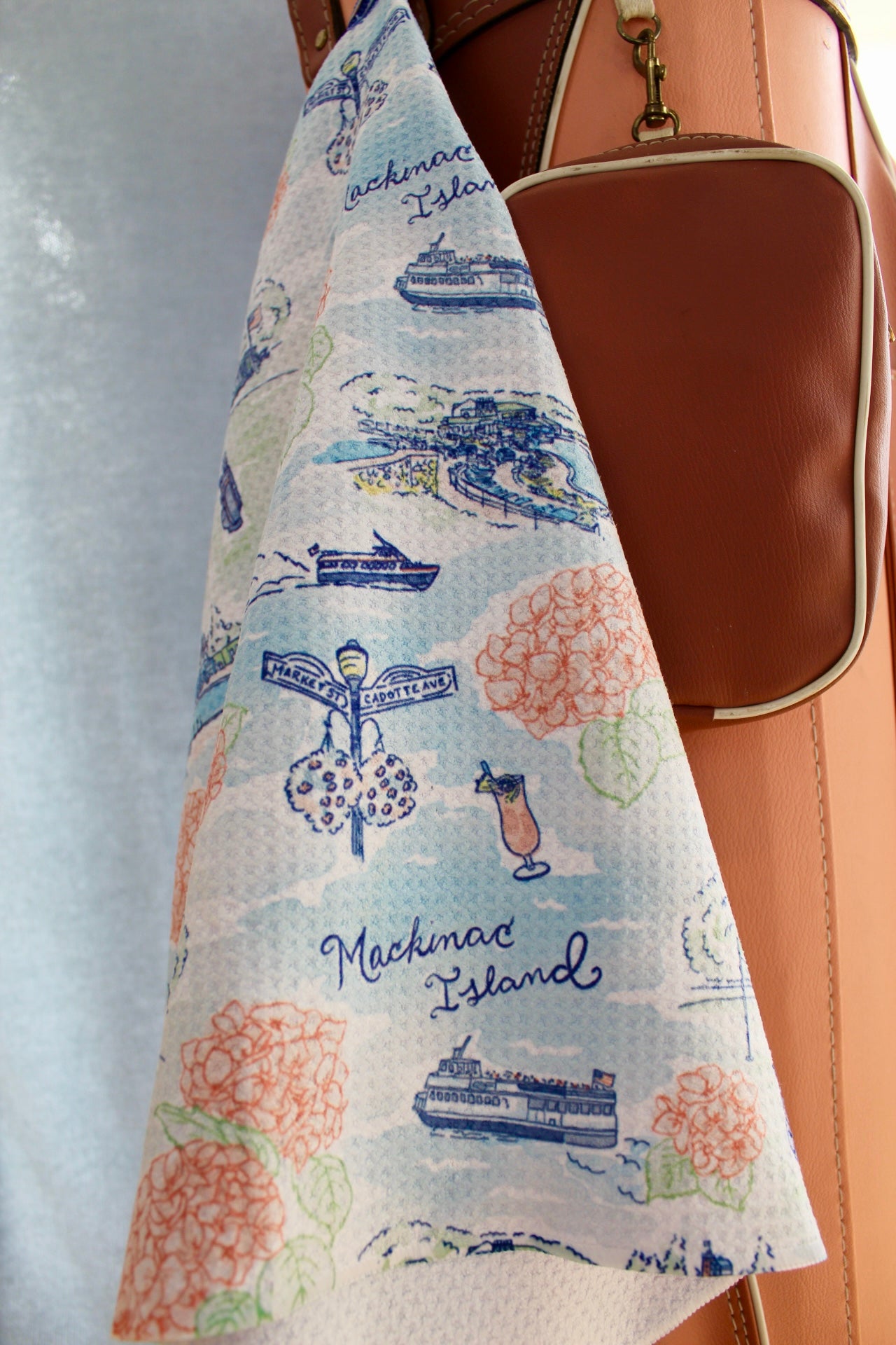 Mackinac In Bloom Golf Towel