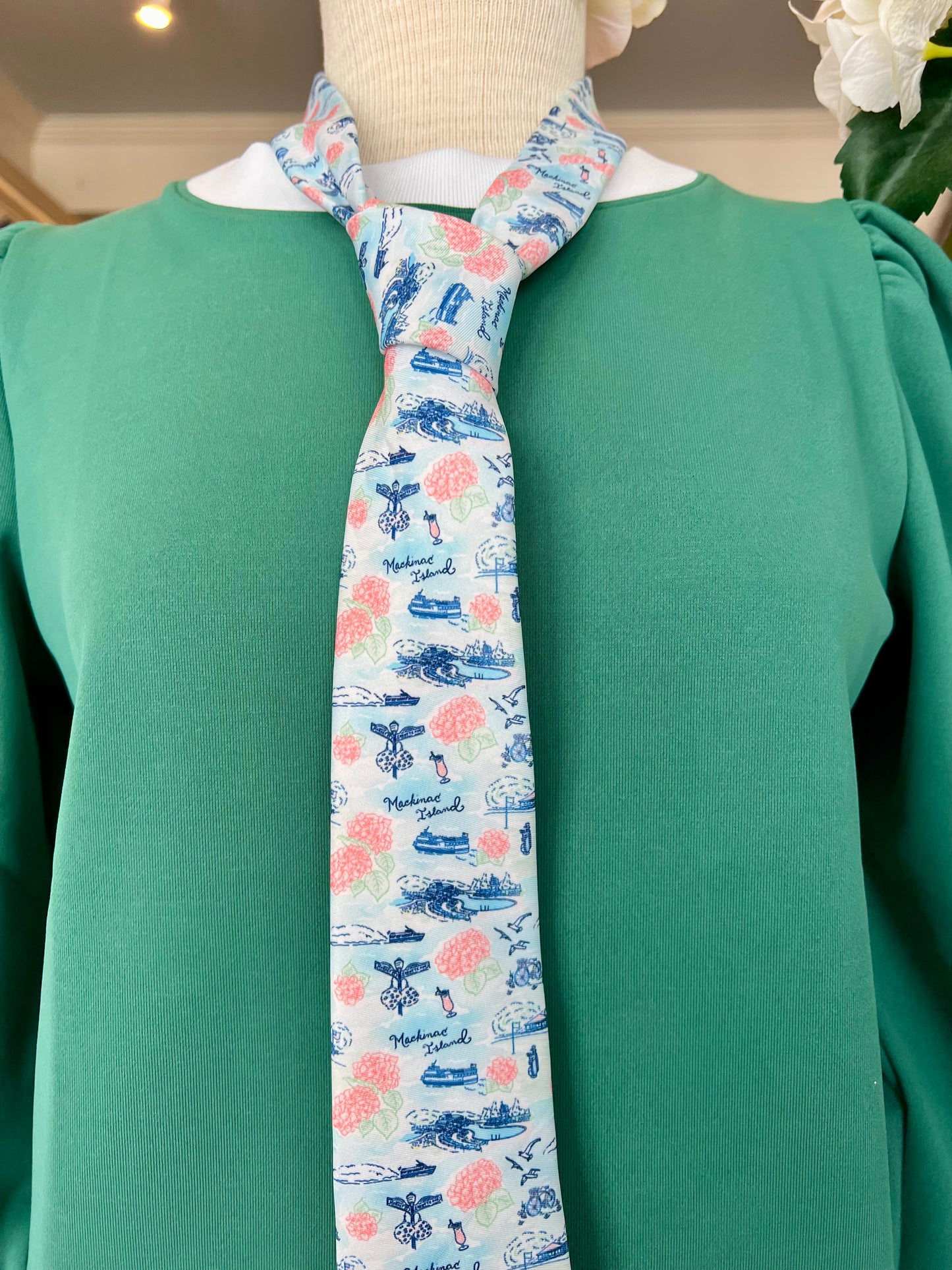 Mackinac In Bloom Tie