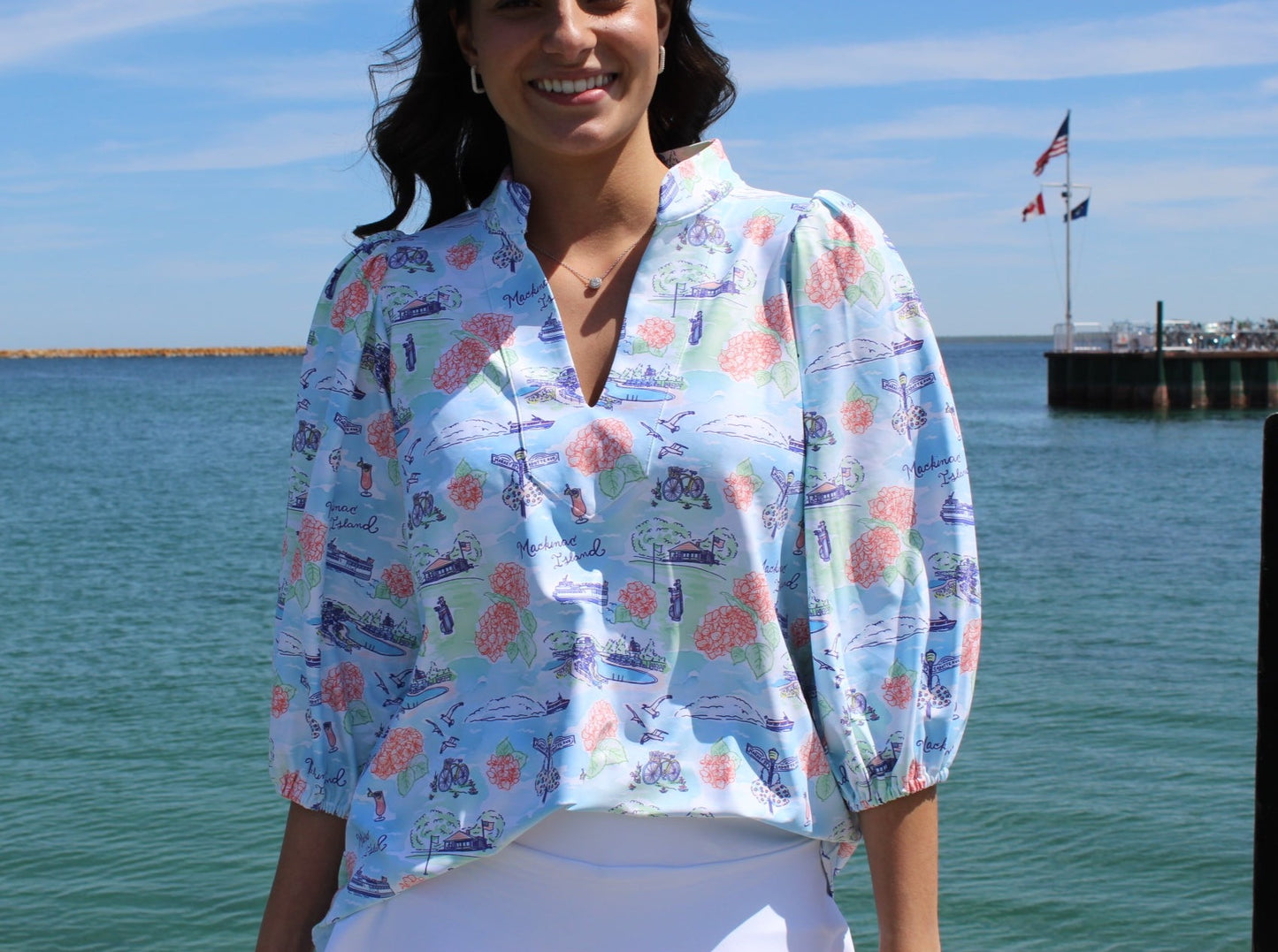 Mackinac In Bloom Eliza Top