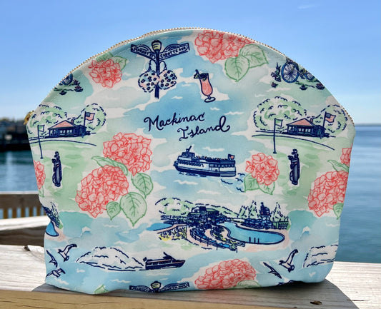 Mackinac In Bloom Travel Pouch