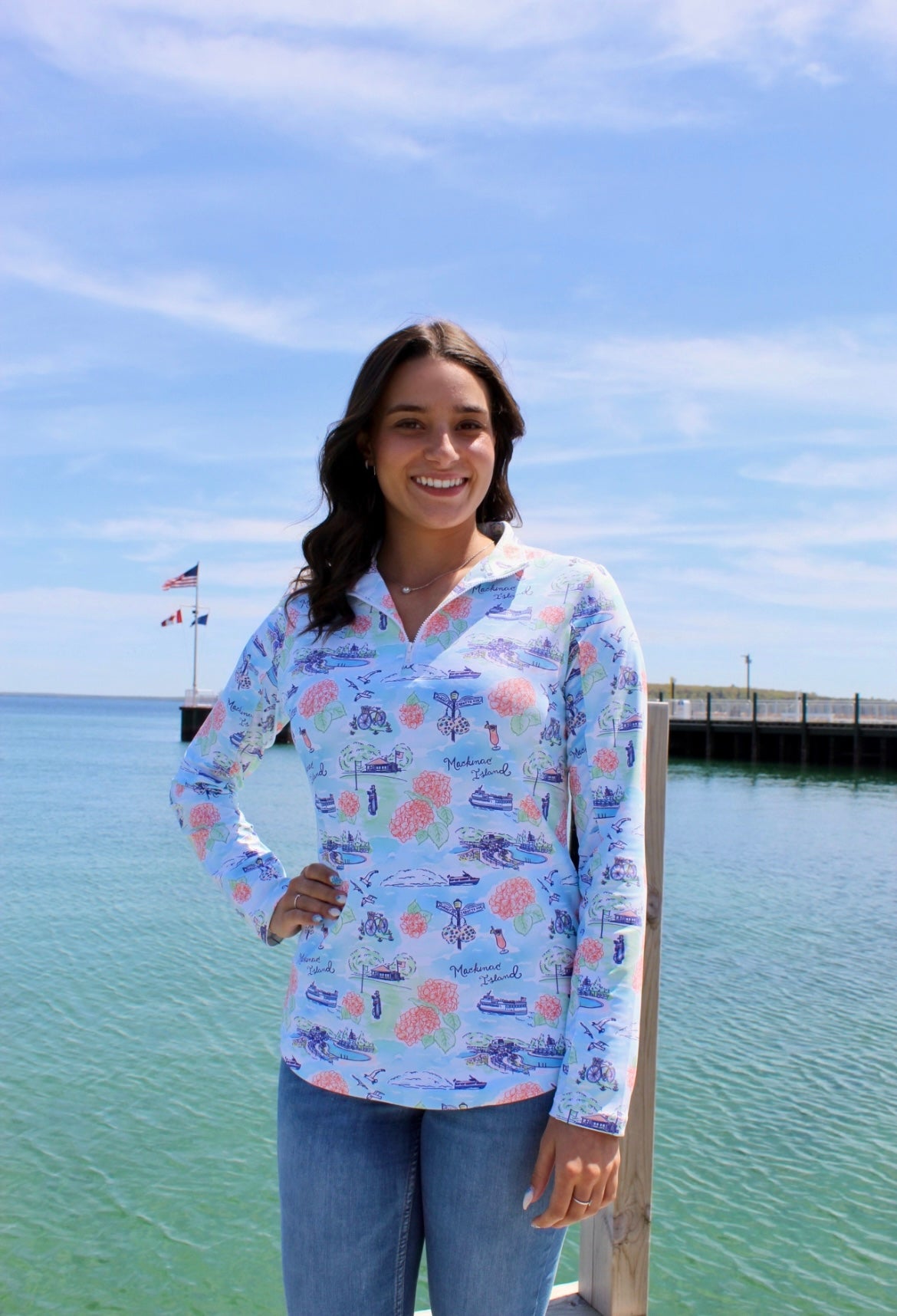 Mackinac In Bloom Ava 1/4 Zip